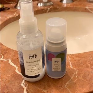 R & Co dry shampoo and spray